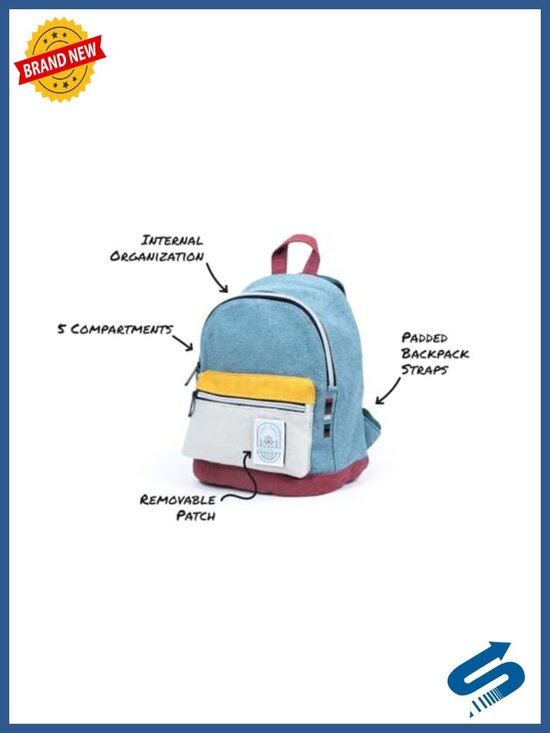 Mini Hemp Backpack with Padded Straps & Hidden Pocket, Eco-Friendly Daypack